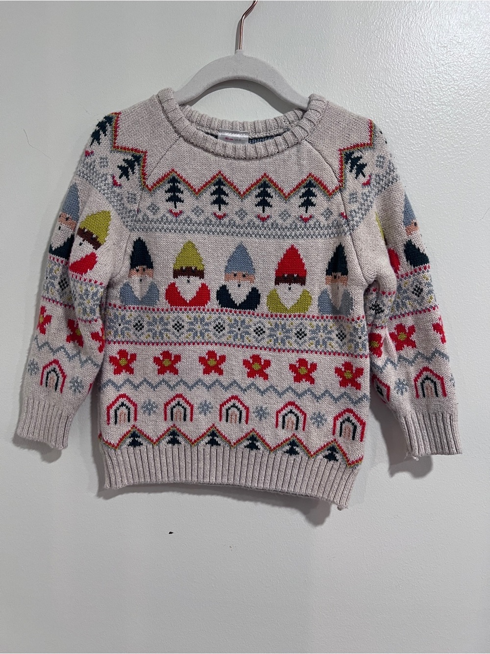 Hanna Andersson Vintage Gnome Fair Isle Sweater 2T